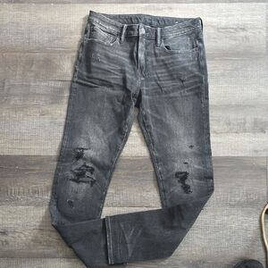 AE Distressed Black Jeans for Men